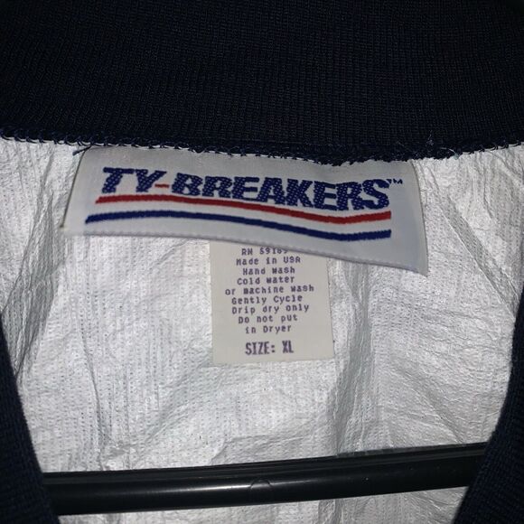Vintage 80s TY-BREAKERS Football All Over Print AOP Paper Jacket XL USA - Picture 3 of 3